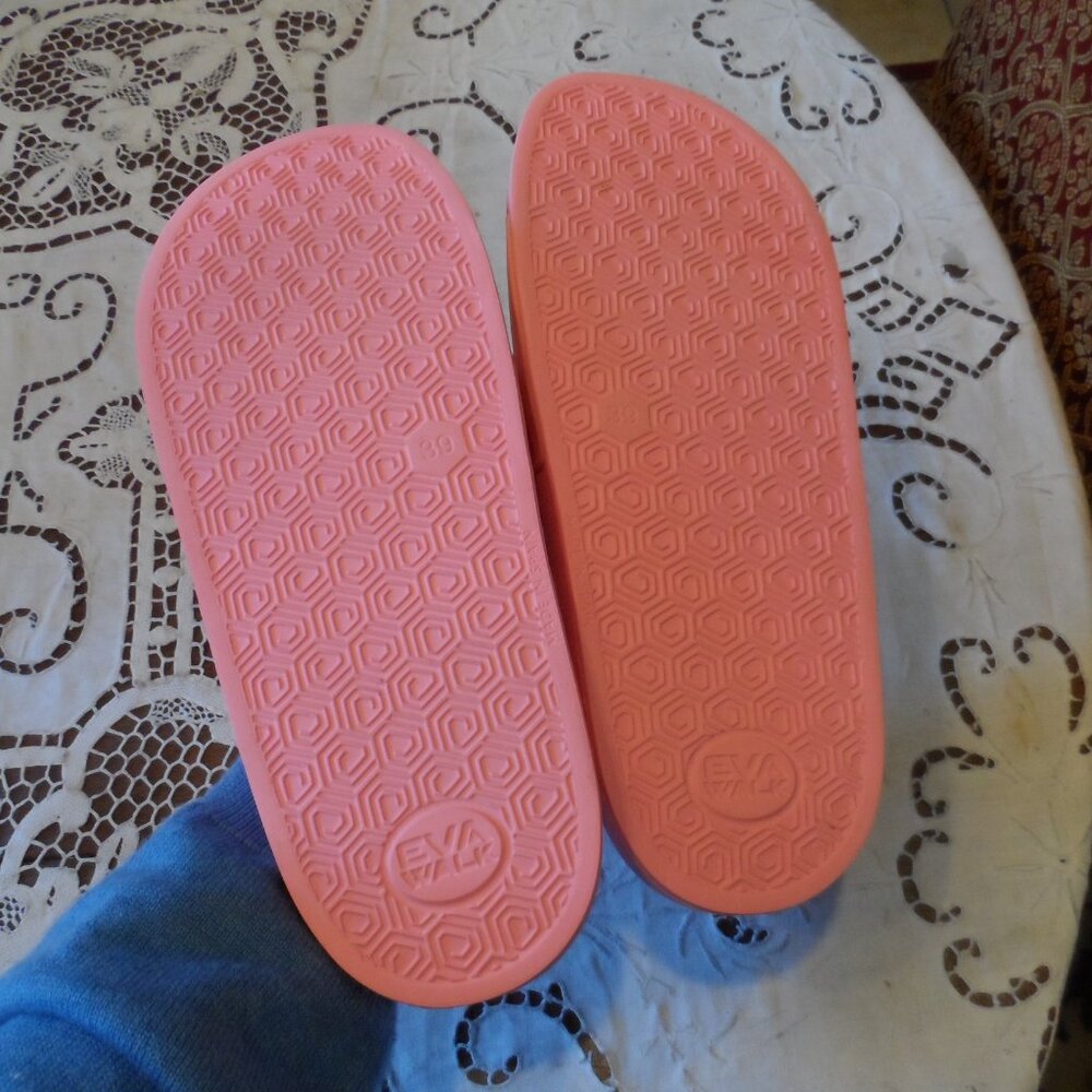 New JW Anderson Pink Rubber Pool Slides w/Signature Anchor Logo Size EU 39 /US 9 - Picture 14 of 16